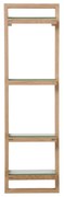 Etajeră de perete din lemn de stejar Wireworks Zone, înălțime 81 cm