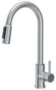 Baterie bucatarie cu dus extractibil Quadron Pop Cindy finisaj inox periat