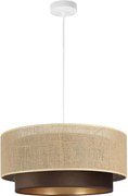 Lustră suspendată pe cablu SARTA 1xE27/60W/230V Ø 45 cm maro/iută