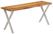 vidaXL Bancă cu margini naturale 105 cm, lemn masiv de acacia