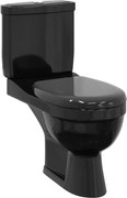 vidaXL Vas WC cu rezervor, negru