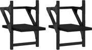 vidaXL Rafturi de perete cu bare, 2 buc, negru, 20x25x30 cm