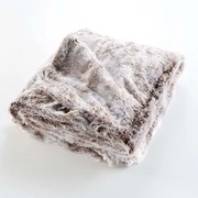 Pătură maro din blană artificială 180x220 cm Antartic – douceur d'intérieur