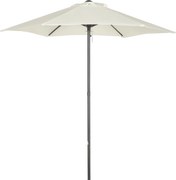 Outsunny Umbrelă Pătrată 2x2m pentru Grădină, Stâlp Central din Aluminiu, Rezistentă la Intemperii, Bej | Aosom Romania