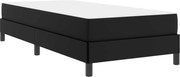 vidaXL Cadru de pat cu saltea Negru 90 x 200 cm țesătură
