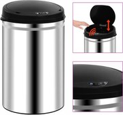 vidaXL Coș de gunoi automat cu senzor, 30 L, oțel inoxidabil