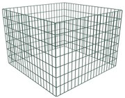 vidaXL Recipient compost de grădină, 100 x 100 x 70 cm, plasă pătrată