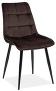 Scaun Chic velvet maro/negru Blu48