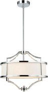 Open Design OR80902 - Lustră STESSO pe tijă, 4xE27/15W/230V, Ø 42 cm, crom/alb