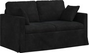vidaXL Canapea Negru 138 x 78 x 80 cm Catifea