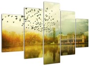 Tablou peisajului pictat cu sediul (150x105 cm)