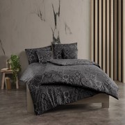 Lenjerie de pat din bumbac Kvalitex Tokyo negru, 240 x 220 cm, 2 buc. 70 x 90 cm