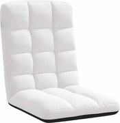 vidaXL Scaun pliabil de podea, alb, 71x51x62 cm, textil