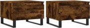 vidaXL Mese de cafea 2 buc. stejar fumuriu 50x46x35 cm lemn compozit