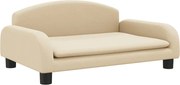 vidaXL Pat de câini, crem, 70x45x30 cm, material textil