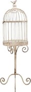 Colivie decorativă shabby chic pe suport din metal, H92 cm