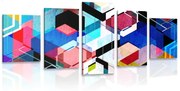 Tablou 5-piese geometrie abstractă