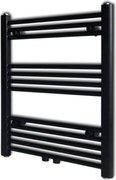 vidaXL Radiator port-prosop încălzire centrală baie drept negru 600 x 764 mm