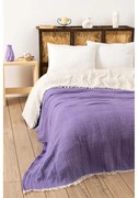 Cuvertură mov din muselină pentru pat dublu 230x250 cm – Mijolnir