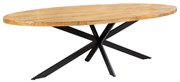 Masa de sufragerie ovala, Lemn de mango, Natur, GALAXIE 240cm
