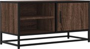 vidaXL Dulap TV, stejar maro, 80x34,5x40 cm, lemn prelucrat și metal