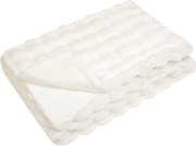 vidaXL Pătură din de iepure artificial antiderapantă Olite Alb