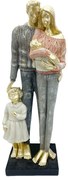 Statueta cuplu cu 2 copii INNOCENCE, 31cm
