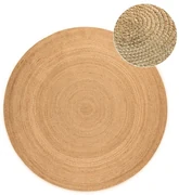 Covor în culoare naturală reversibil rotund din iută ø 140 cm Braided Gold – Hanse Home