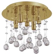 Plafonieră LED de cristal Ideal Lux MOONLIGHT 5xG9/3W/230V d. 26 cm auriu