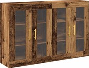 vidaXL Dulapuri de perete 2 pcs Lemn Vechi 69,5 x 34 x 90 cm