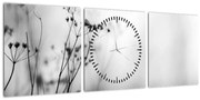 Tablou - Detailu florior de luncă (cu ceas) (90x30 cm)