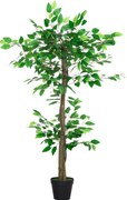Outsunny Plantă Artificială Arbore de Ceai cu 546 de Frunze Realistice și Ghiveci de Ciment 120 cm Verde | Aosom Romania