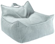 Fotoliu puf pentru copii verde mentă cu tapițerie din catifea reiată Chair – Wigiwama