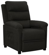 vidaXL Fotoliu rabatabil, negru, material textil