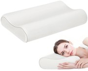 HOMCOM Pernă Memory Foam cu Husă Detașabilă 60x40x10/12 cm Crem | Aosom Romania
