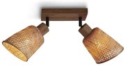Plafoniera eco din bambus Java 2-Shade nat/15x17, nat