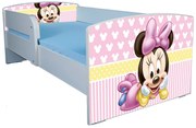 Pat Fetite 2-8 Ani Minnie 2 Cu Saltea Inclusa 140x70 Cm, Varianta Cu Sertar  Ptv1881