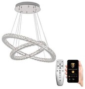 Lustră LED dimabilă pe cablu LED/115W/230V 3000-6500K argintiu + telecomandă