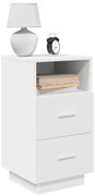 vidaXL Noptiera cu 2 sertare alb 36x36x68 cm