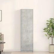 vidaXL Dulap cu raft cu ușă Gri beton 55 x 25 x 189 cm Lemn compozit