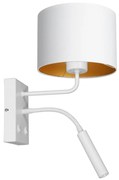 Lampă de perete ARDEN 1xE27/60W+1xG9/8W/230V albă/aurie