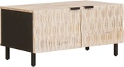vidaXL Masă de cafea Alb 80 x 50 x 40 cm Lemn de mango solid