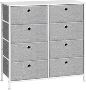 Comoda cu sertare TRENILO 80x81,5 cm, alb/gri