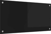 vidaXL Panou de bucătărie Negru 80 x 40 cm sticlă securizată