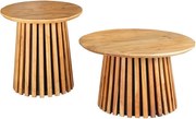 Set de 2 masute din lemn de salcam VALHALLA