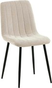Scaun JET, bej/negru, stofa clasica/metal, 44x54x88 cm
