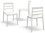 SCAUN RIGATO -POLIPROPILENA- HORECA - ALB