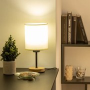 Lampă de masă Brilagi NUBILA WOOD 1xE27/25W/230V stejar/negru/crem
