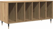 vidaXL Dulap pentru discuri de vinil stejar artizanal 100 x 38 x 48 cm