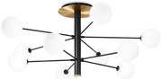 Lustra moderna cu 10 surse de lumina COSMOPOLITAN PL10 NERO OTTONE